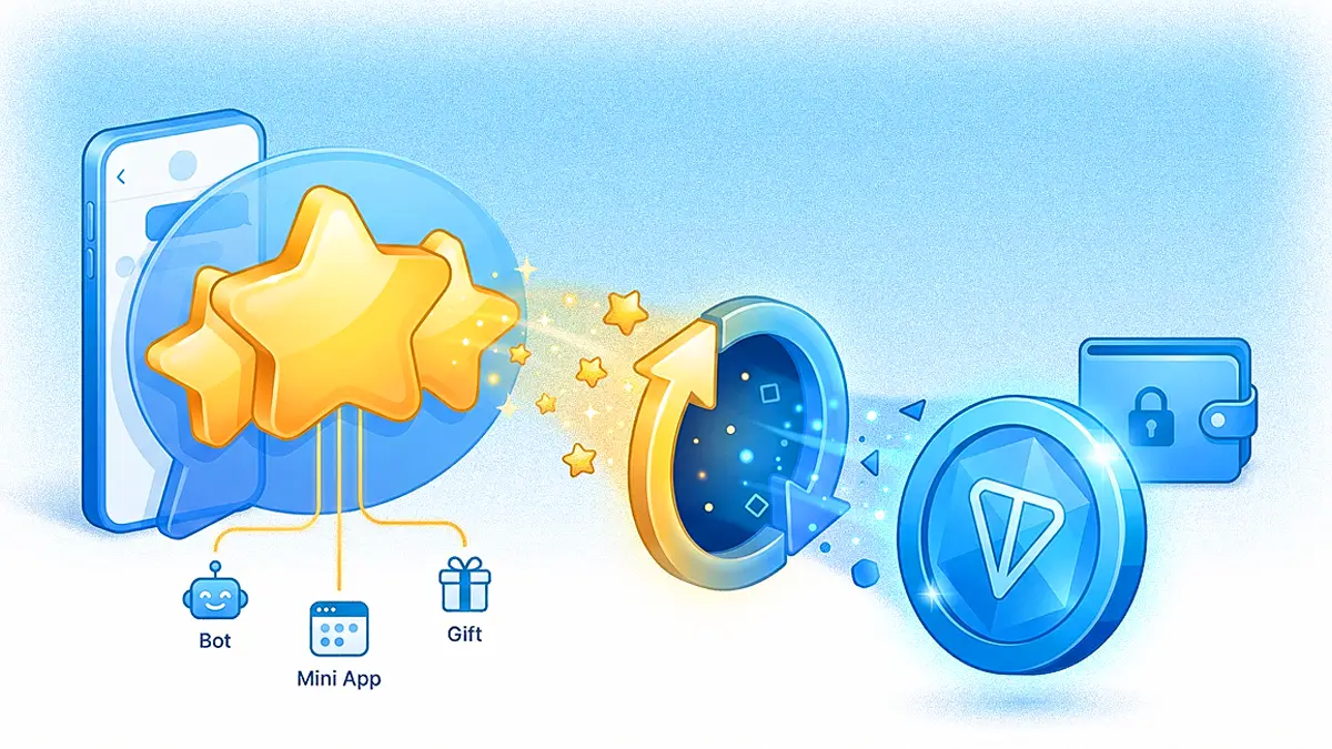 Comparison chart explaining differences between Telegram Stars and TON cryptocurrency